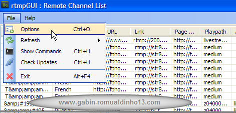 rtmpgui channel list